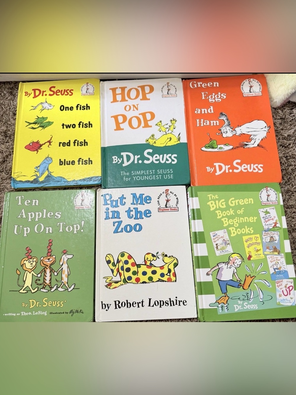 Dr. Seuss 6-Book Hardcover Beginner Books Lot Ages 4-8 Illustrated Readers